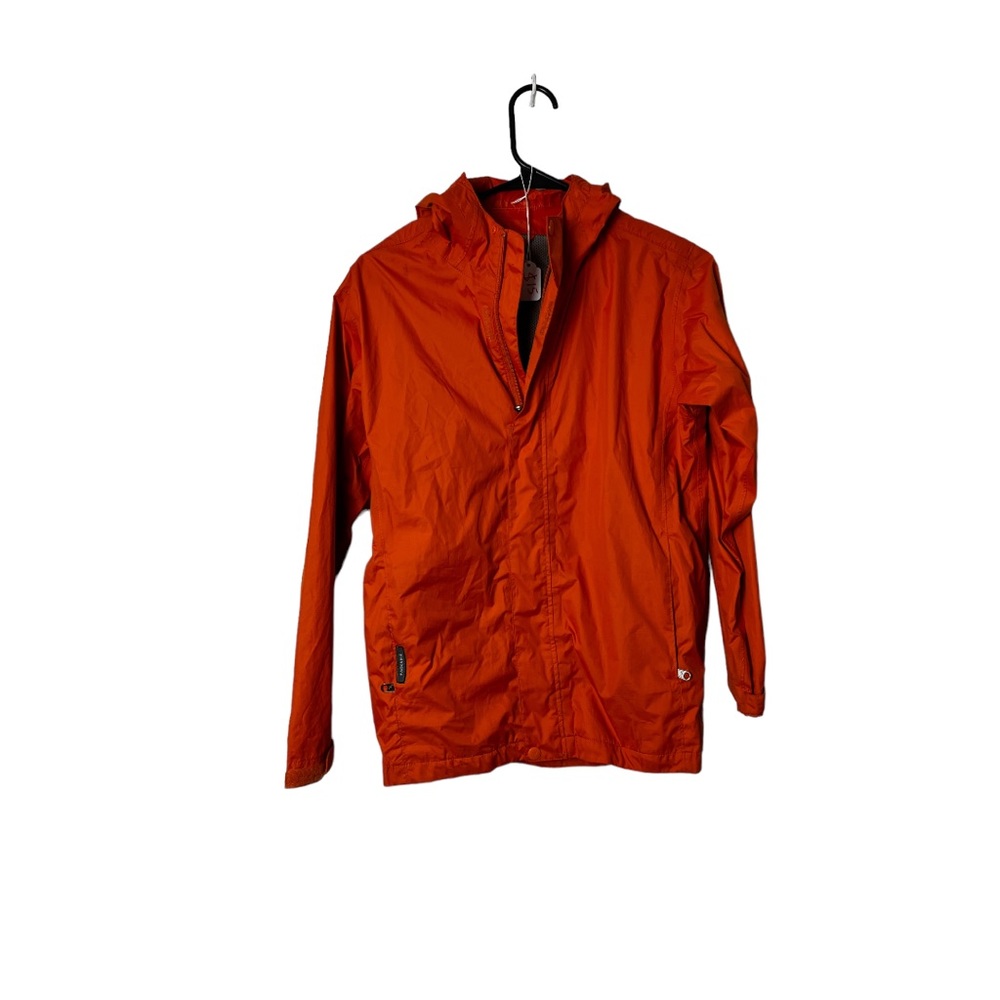 Orange water proof windbreaker